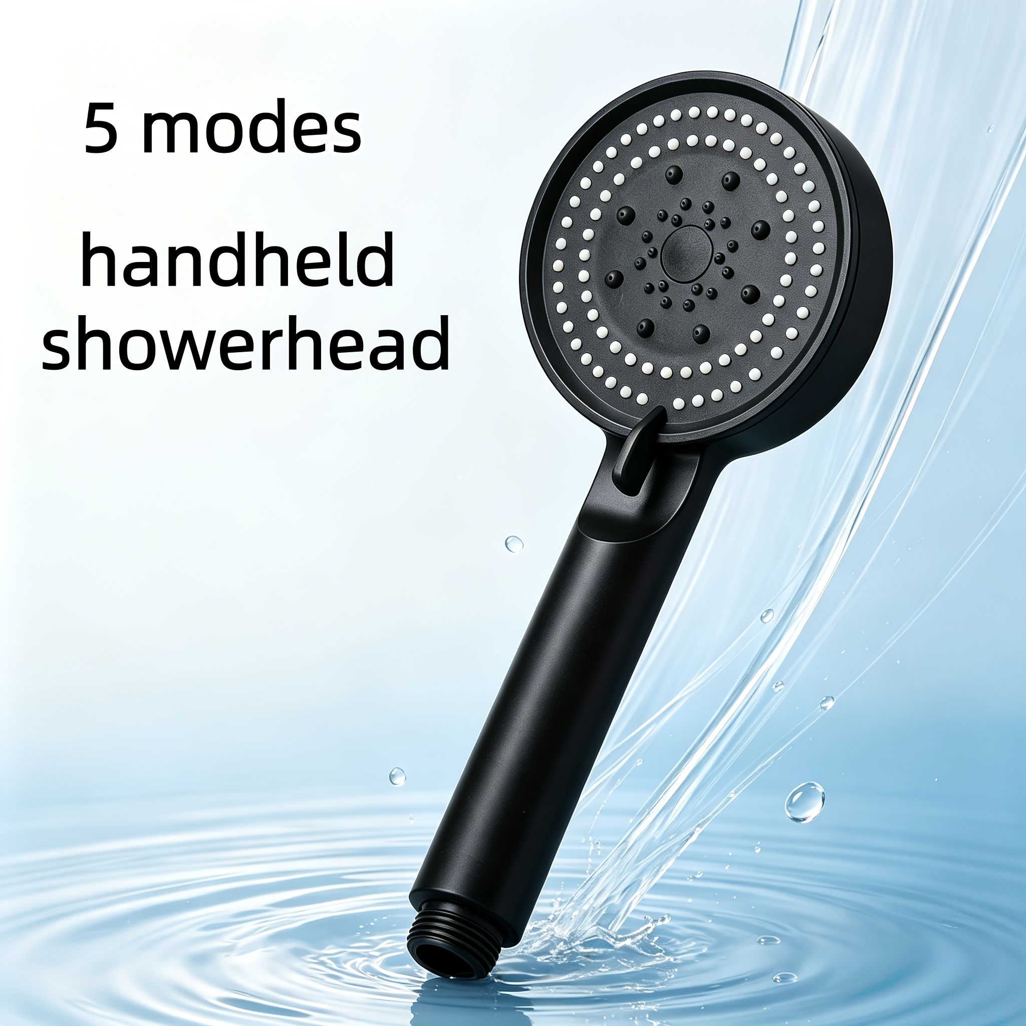 item picture 1pc 2pcs handheld shower with 5   high pressure large water output shower multifunctional showerhead   accessory for home bathing   for shower use   for shower use  
