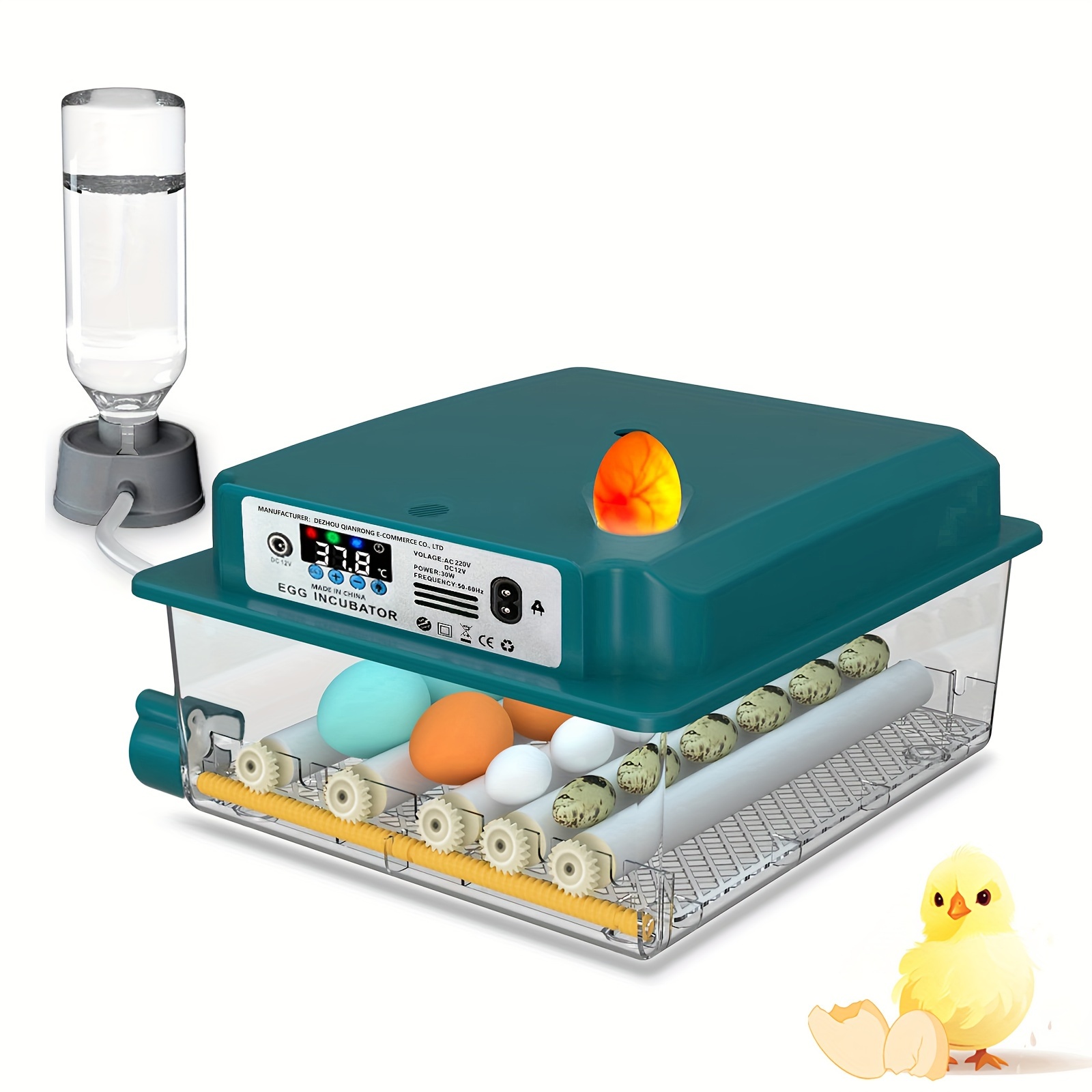 

16 Eggs Incubator, Incubator For Chicken Eggs, With Automatic Humidification&egg Turning, Quail Egg Incubator, Incubator With Egg Candler, For Duck Eggs