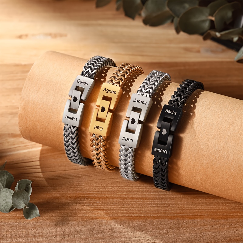 Personalized Stainless Steel Bracelet for Custom Engraving