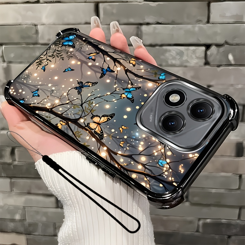 TEMU Phone Case - 2d Flat, 2pcs Set: Includes 1 Phone Case And 1 Strap, Lights 2d Flat, Phone Case, Suitable 400 Lite, Unisex Lanyard Phone Case,