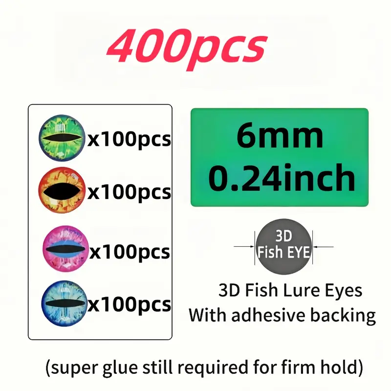 400pcs vibrant 3d fishing eyes lures 4 color assortment - Temu United Arab Emirates 400pcs vibrant 3d fishing eyes lures 4 color assortment - Temu United Arab Emirates