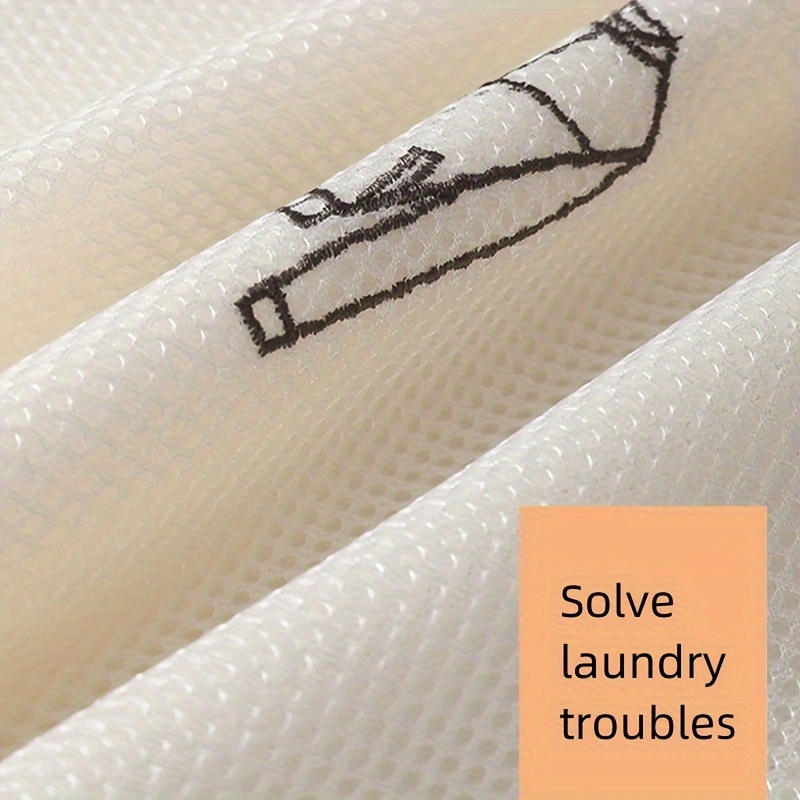 6pcs Thickened Double-Layer Laundry Bags - Machine Washable Anti-Deformation Clothing Protectors with Zipper Closure, Exquisite Embroidery Classification (Dress, Jacket, Pants) - Durable Polyester Storage Organizer for Delicate Fabrics, Garment Protection, Neat Appearance, Polyester Fiber, Smooth Texture, Laundry Bags