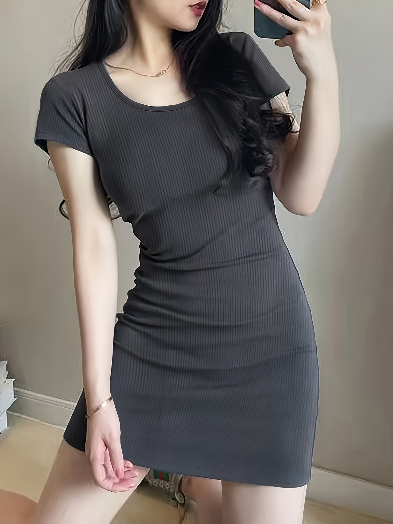 innerwear for bodycon dress fit hip hugging skirt summer short Size:M(36) Guide On How To black cocktail mini dress