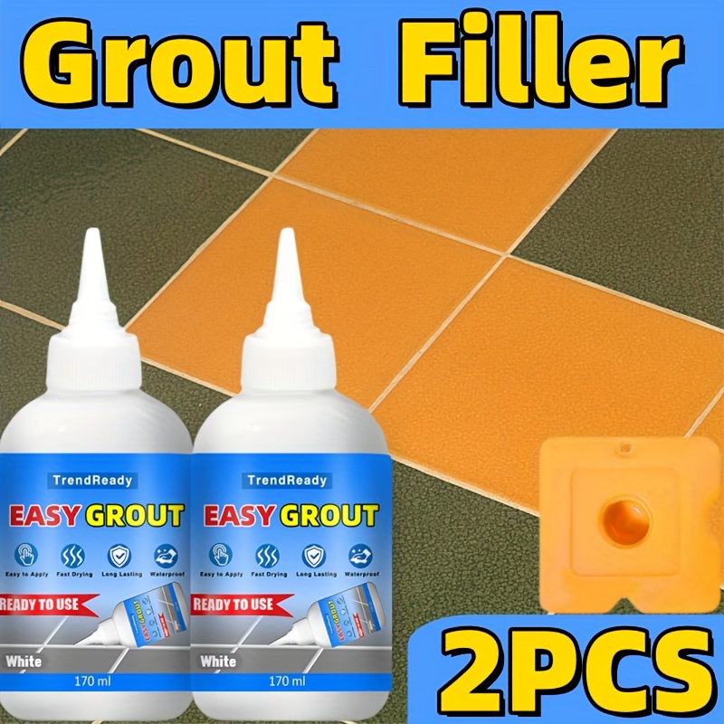 TEMU 2 Pack Large 170ml Grout Epoxy Adhesive For Tiles, Waterproof, Wear-resistant, Non Yellowing, For Tile Grout Sealant For Home Renovation