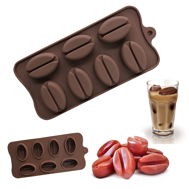 Large And Small Coffee Bean Chocolate Mold, Egg Cake Mold, Diy Baking Mold, Mini Ice Cube Tray, Sealing Wax Standing Mold, Food Grade