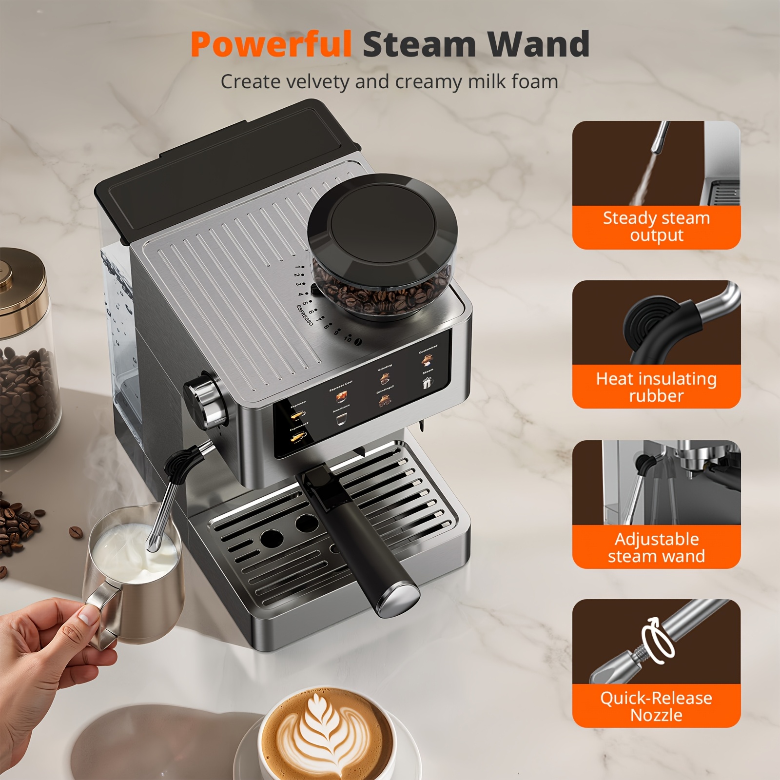 Italiaanse espressomachine van 20 bar