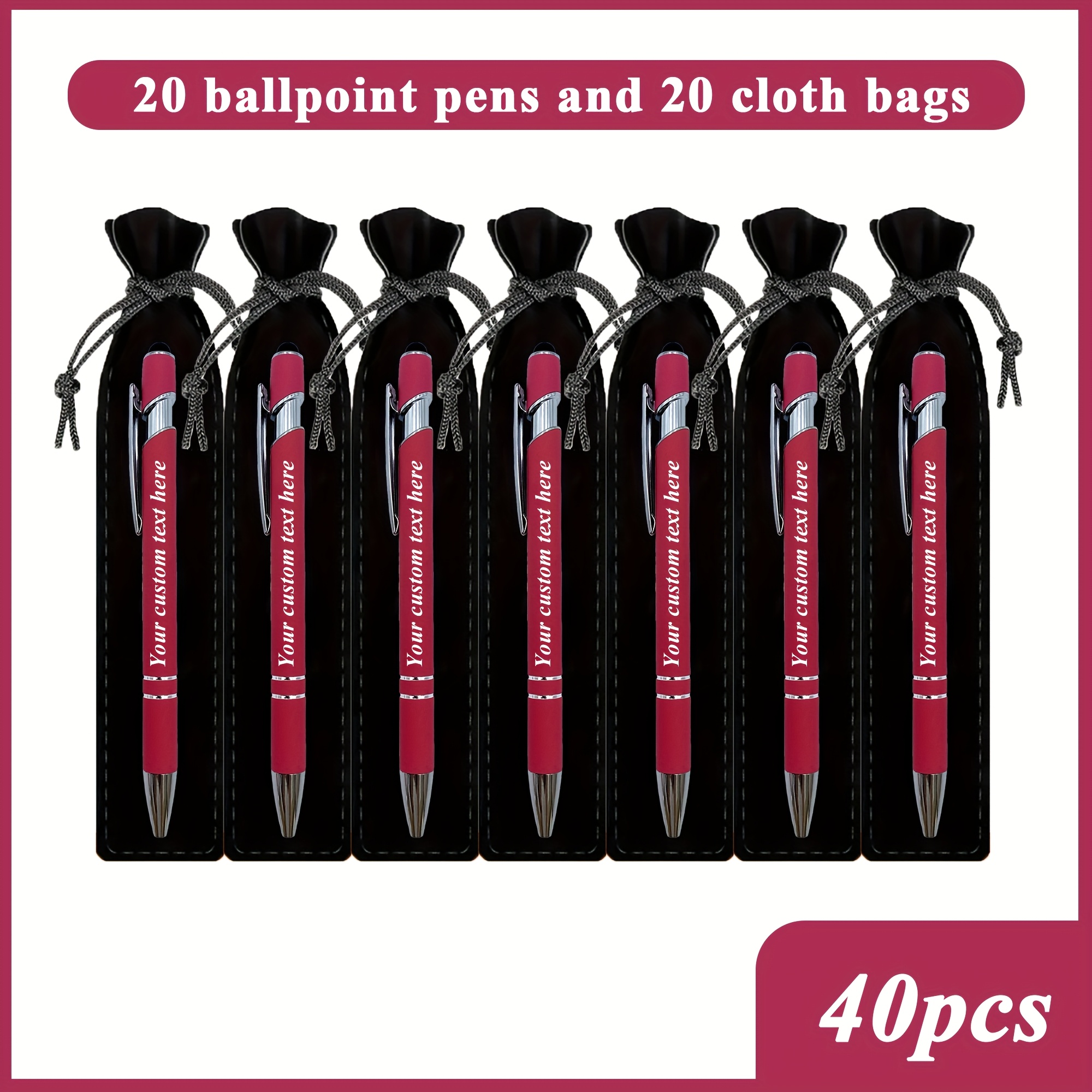 Customizable Luxury Round Ballpoint Pens Set
