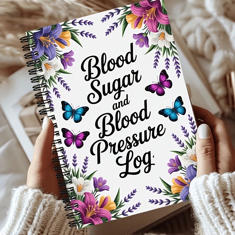TEMU 1pc 14.5x21.01cm Blood Logbook - Daily Recording And Tracking Of And Blood Pressure Levels - Compact Health Diary, Suitable For Home Diabetes