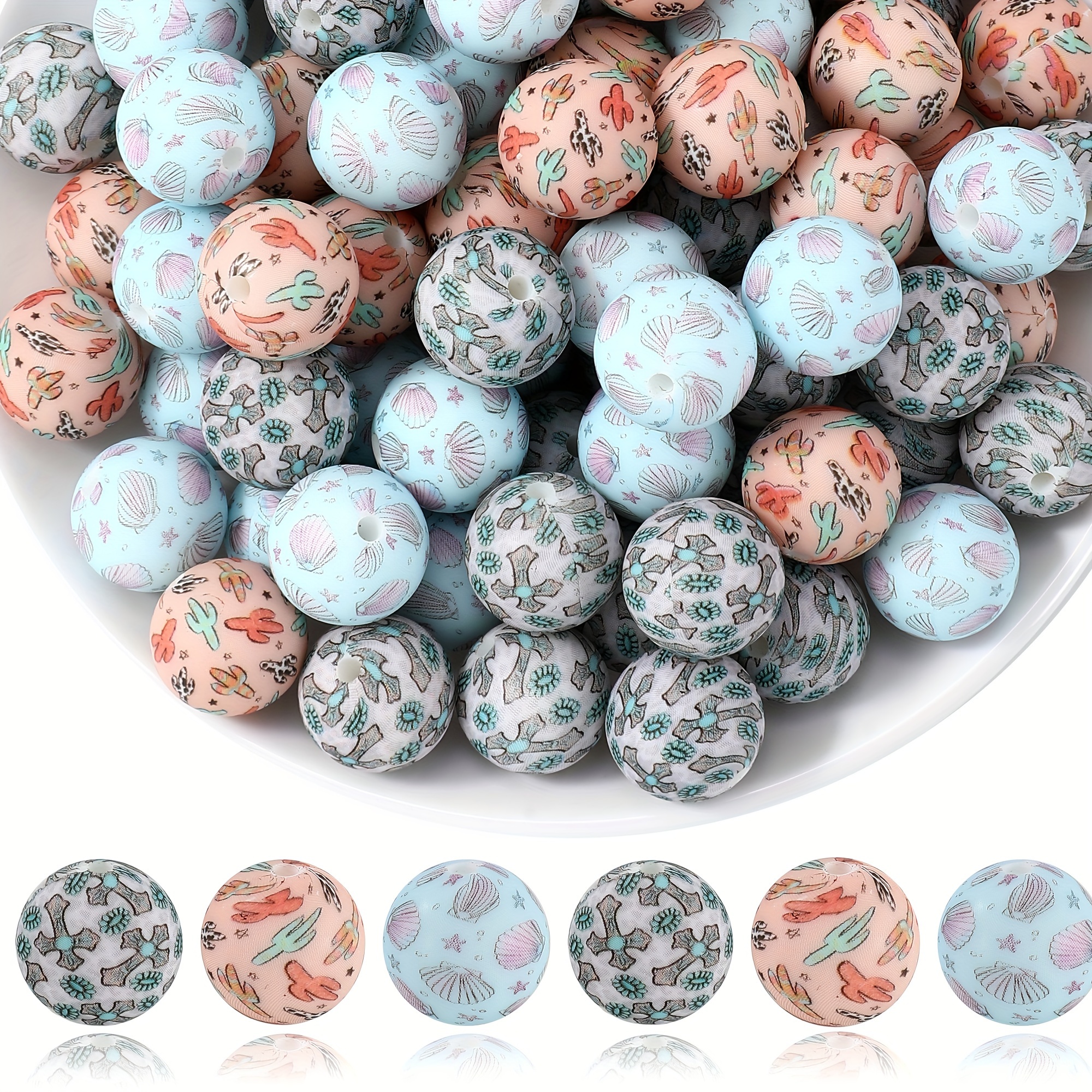 

45 Pieces Of Silica Gel Beads Bulk Focus Beads For Jewelry Making Creative Key Bag Chain Pen Decorative Bracelet Necklace Diy Craft Supplies