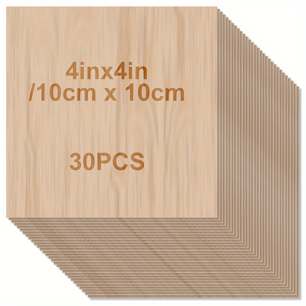 Tablero de láminas de madera contrachapada, grado A, 16 x 12 x 1/8  pulgadas, 0.118 in de grosor, paquete de 5 sin terminar para manualidades  de tilo