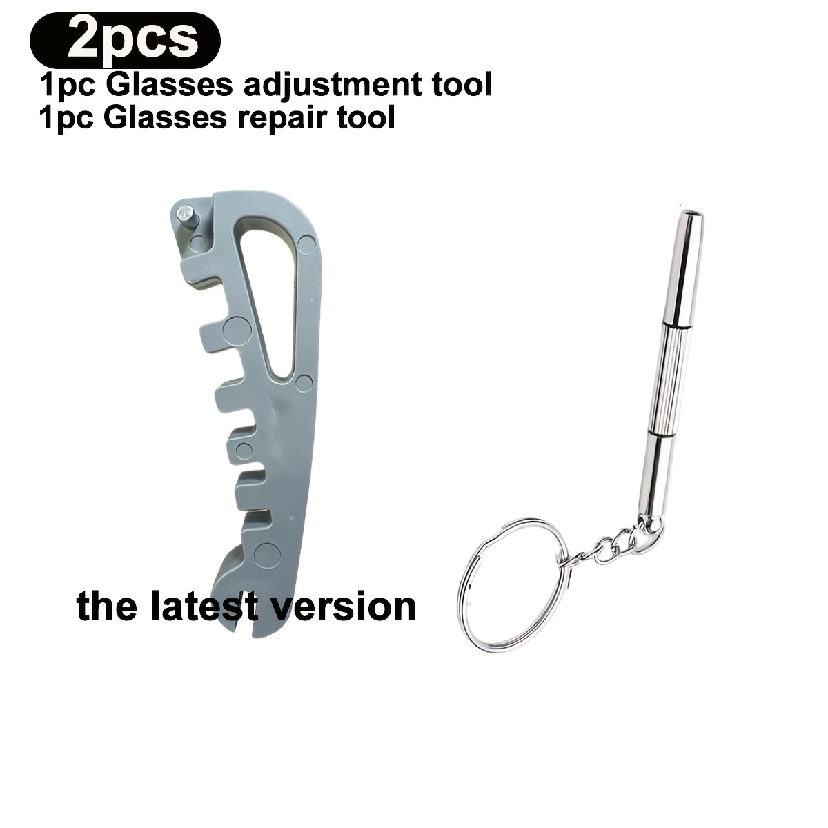 TEMU 2pcs Precision Screwdriver Tools Including 1pc Steel Glasses Screwdriver - Eyeglass Screwdriver, 1pc Universal Multi-functional Eyeglass