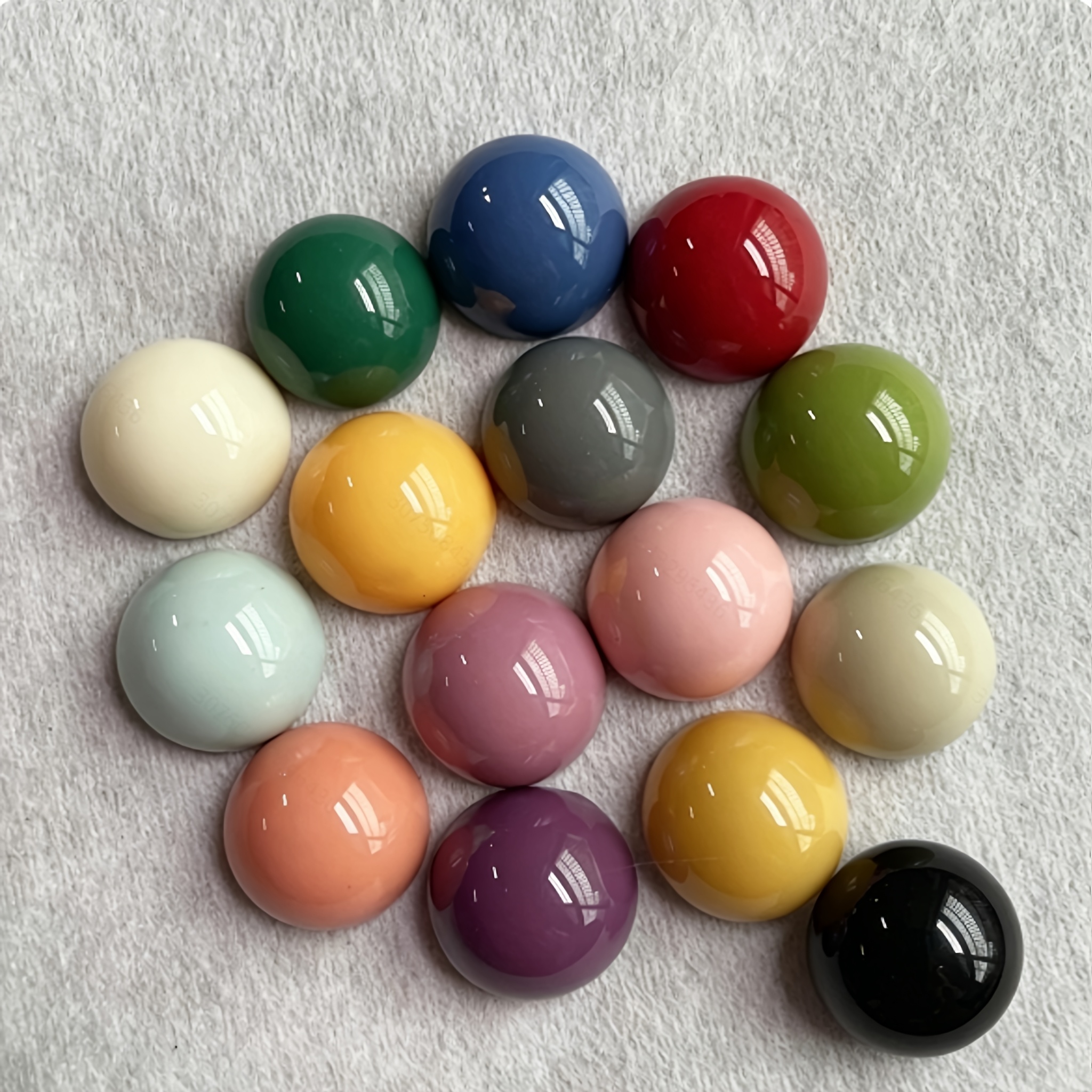 TEMU 14pcs Semi-round Dot Resin Patches Shoe Buckles Phone Cases Hair Additions Studs Handmade Materials Semi-round Additions (random 14pcs) (random