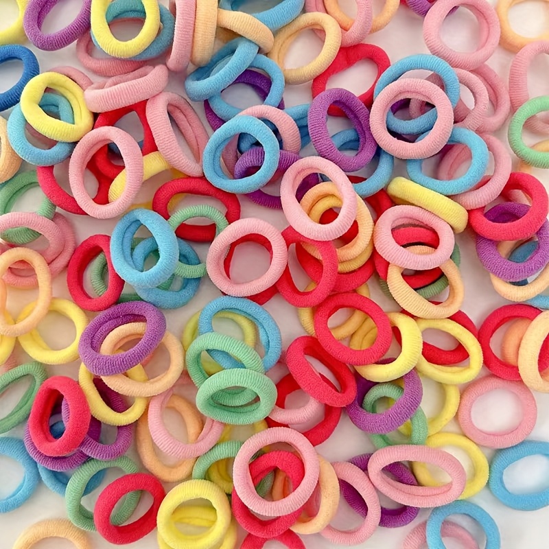 TEMU 1000 Colorful Elastic Hair Bands, Ponytails, Hair Bands, Rubber Bands, Hair Accessories, Simple Hair Ropes, Seamless Elastic Rubber Bands,