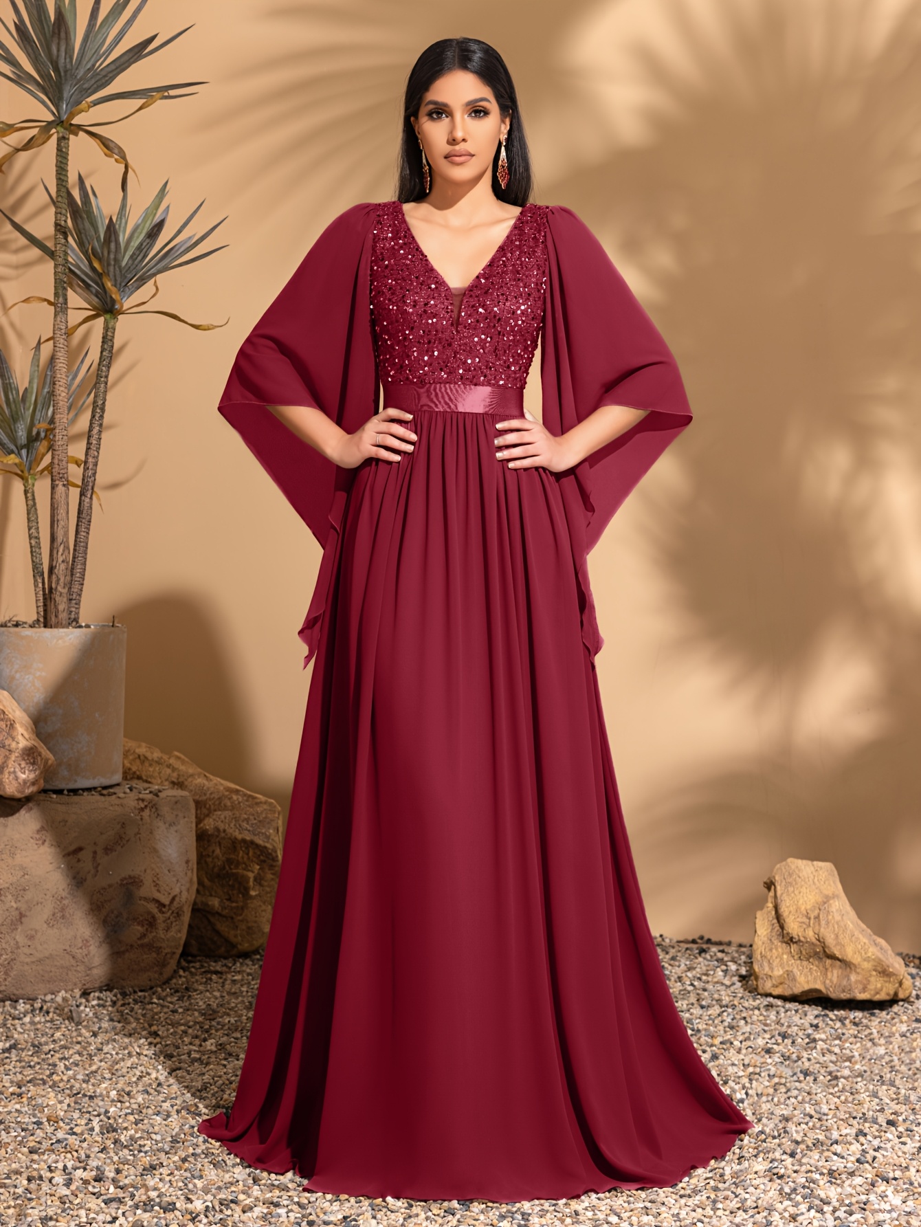 green emerald velvet dress Faviana 11209 Long Slit Formal Beaded Applique Prom Dress main image 1