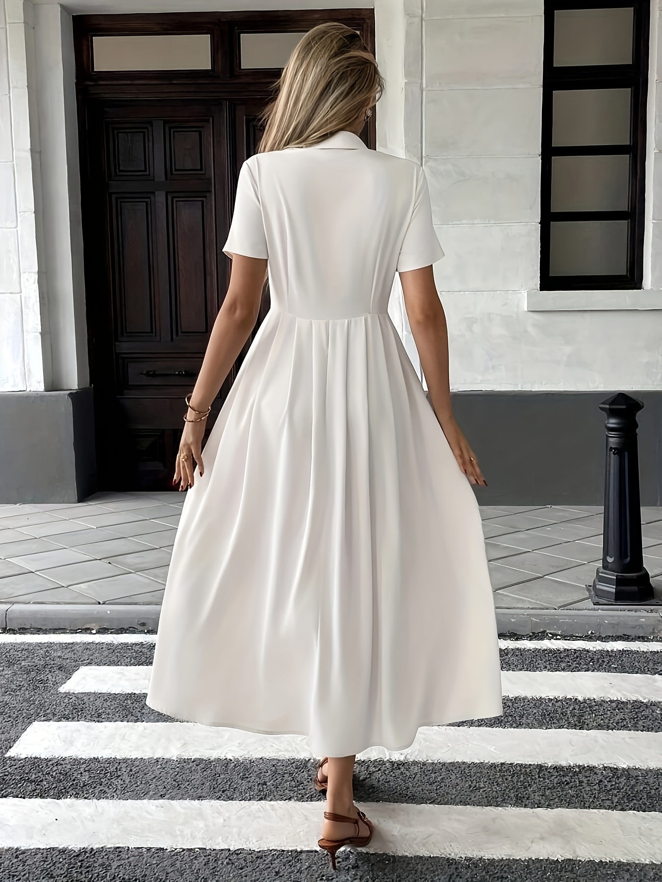 Vestido Casual Vestidos De Camisa Mujer Vestido Camisa Mujer Manga