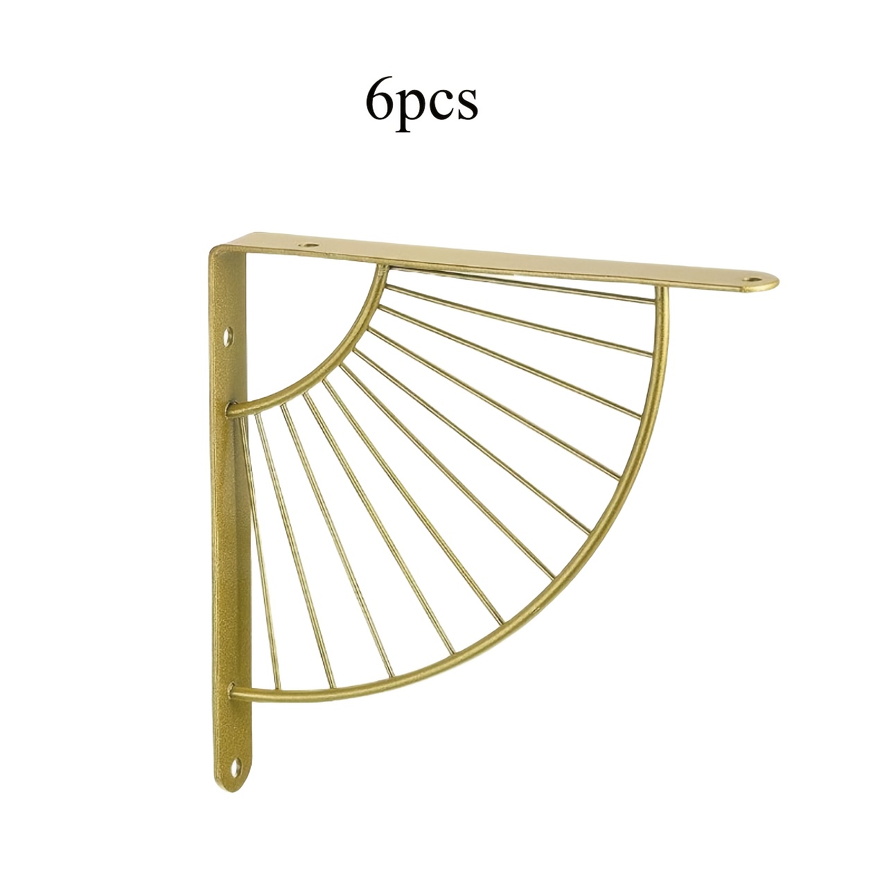 TEMU 6 Pezzi Di Supporti Per Ripiani D'oro, Mensole Decorative Per La Casa, Supporto A Parete A Forma Di , Supporto Decorativo, Supporto Per Ripiani,