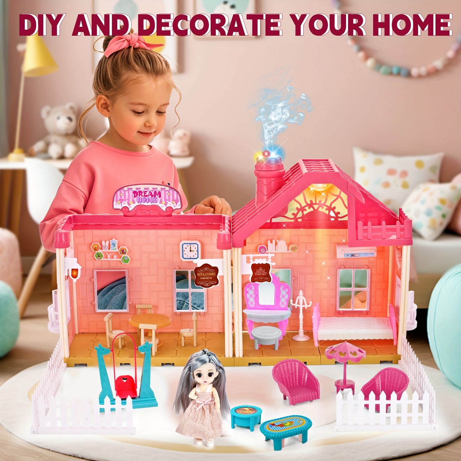 Dollhouse Diy Walmart Wooden Dollhouse Diy Toy Doll House