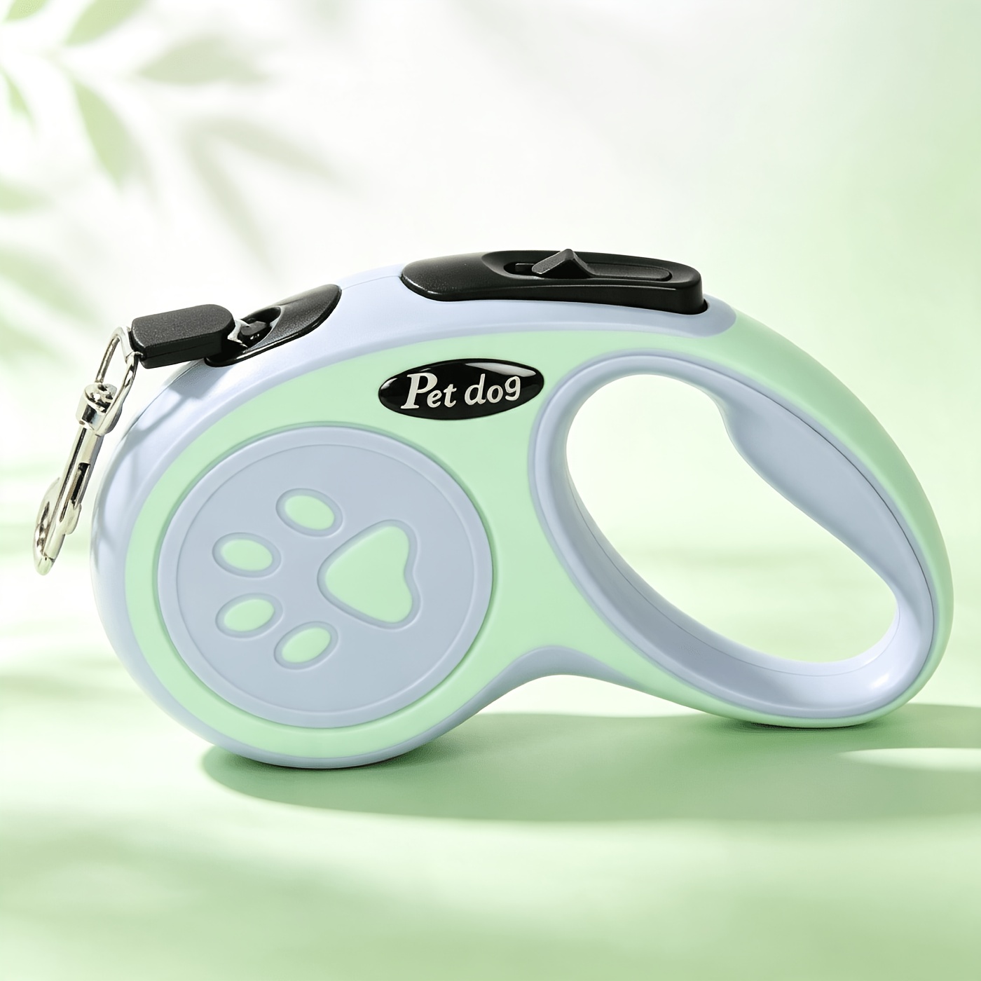 TEMU Automatic Retractable Dog Leash, One-button Leash, Free Pet Bowl, Medium And Small Dogs Colorful Paw Print Pet Walking Set, Without Battery