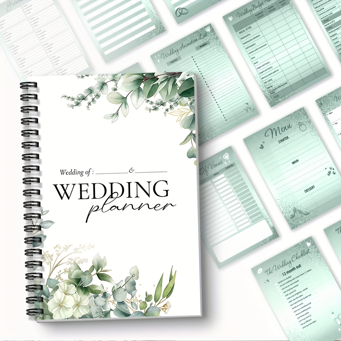 TEMU A4 per Pianificazione Matrimonio con Design - Checklist e Organizer a Spirale per Sposa, , Damigelle, Fidanzati - Regalo per , Famiglia, Coppie,