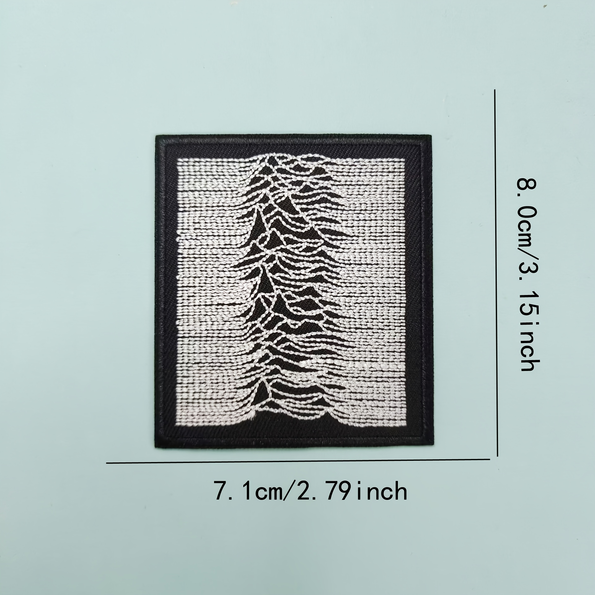 TEMU 1pc Embroidered Mountain Patch - Iron-on Fabric Badge For Clothing, Bags & Luggage Accessories - & White Embroidery Design