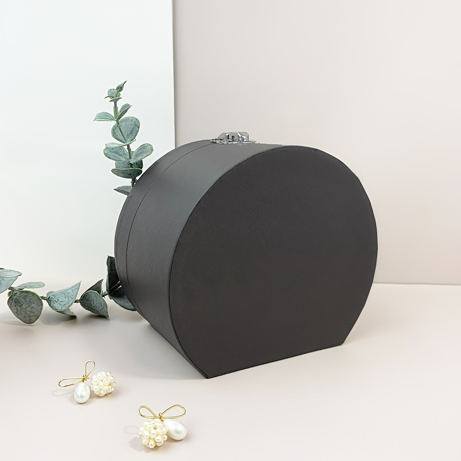 Gray Arched Jewelry Box with Mirror, Versatile Gift