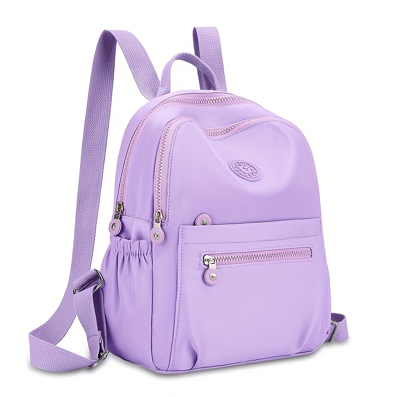 TEMU Women's Shoulder Bag, Simple Solid Color Nylon Fabric Versatile Fashionable Adjustable Strap Zipper Closure Multi-compartment Practical Storage