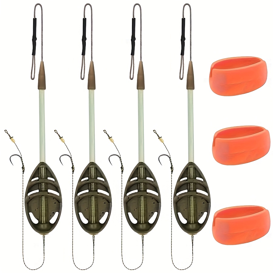 20g Spring Sinker Carp Fishing Feeder – 10-Pack, 6-Wire Method, Black