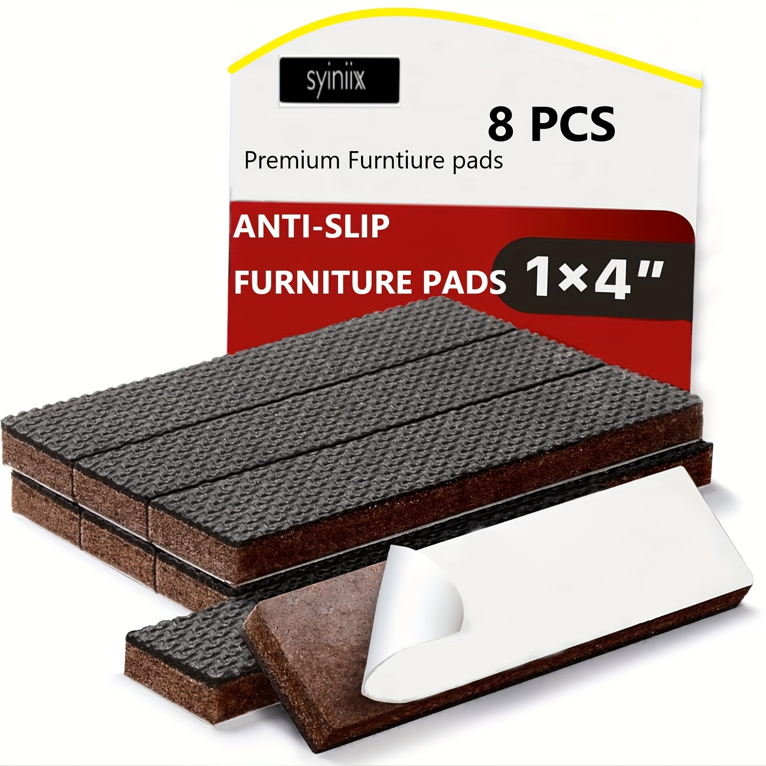 8pcs anti slip rubber furniture pads x4 self Temu