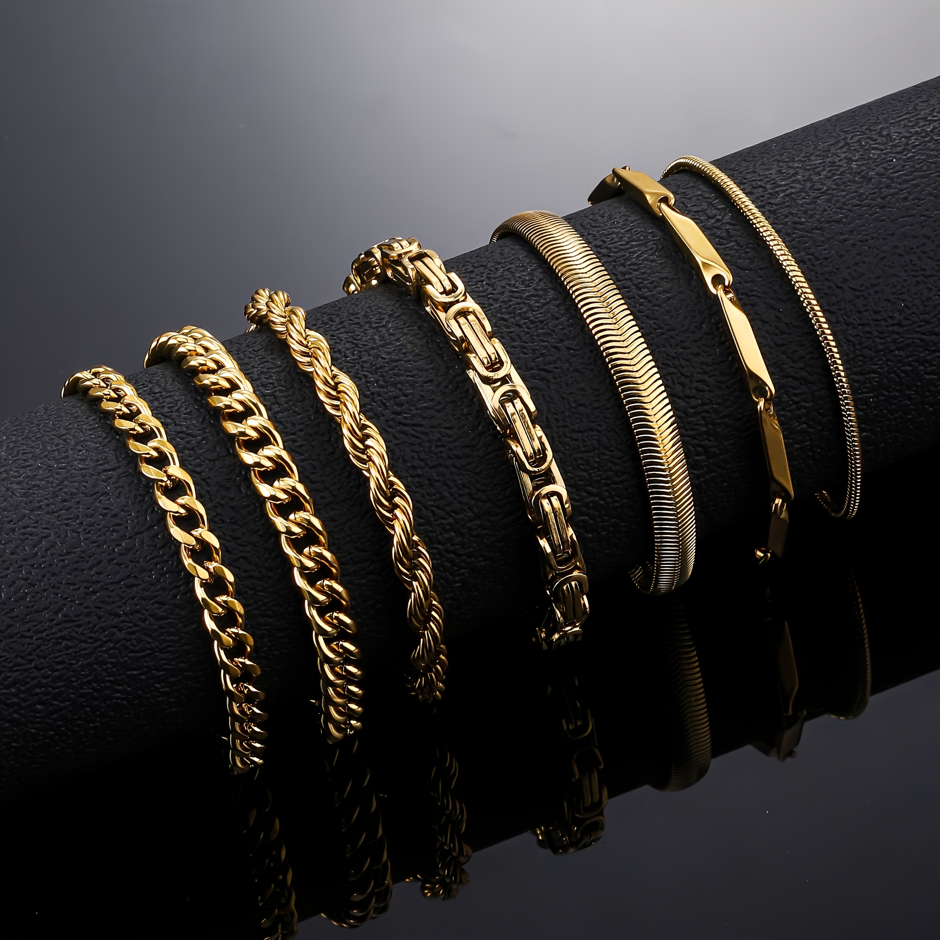 Dustill Roestvrij stalen herenarmband in zilver | 7 mm breed | pantserketting zwaar | Cubaanse ketting | lengte: 16/17/18/19/20/21/22 cm, 21 EU, Roestvrij staal, Geen edelsteen