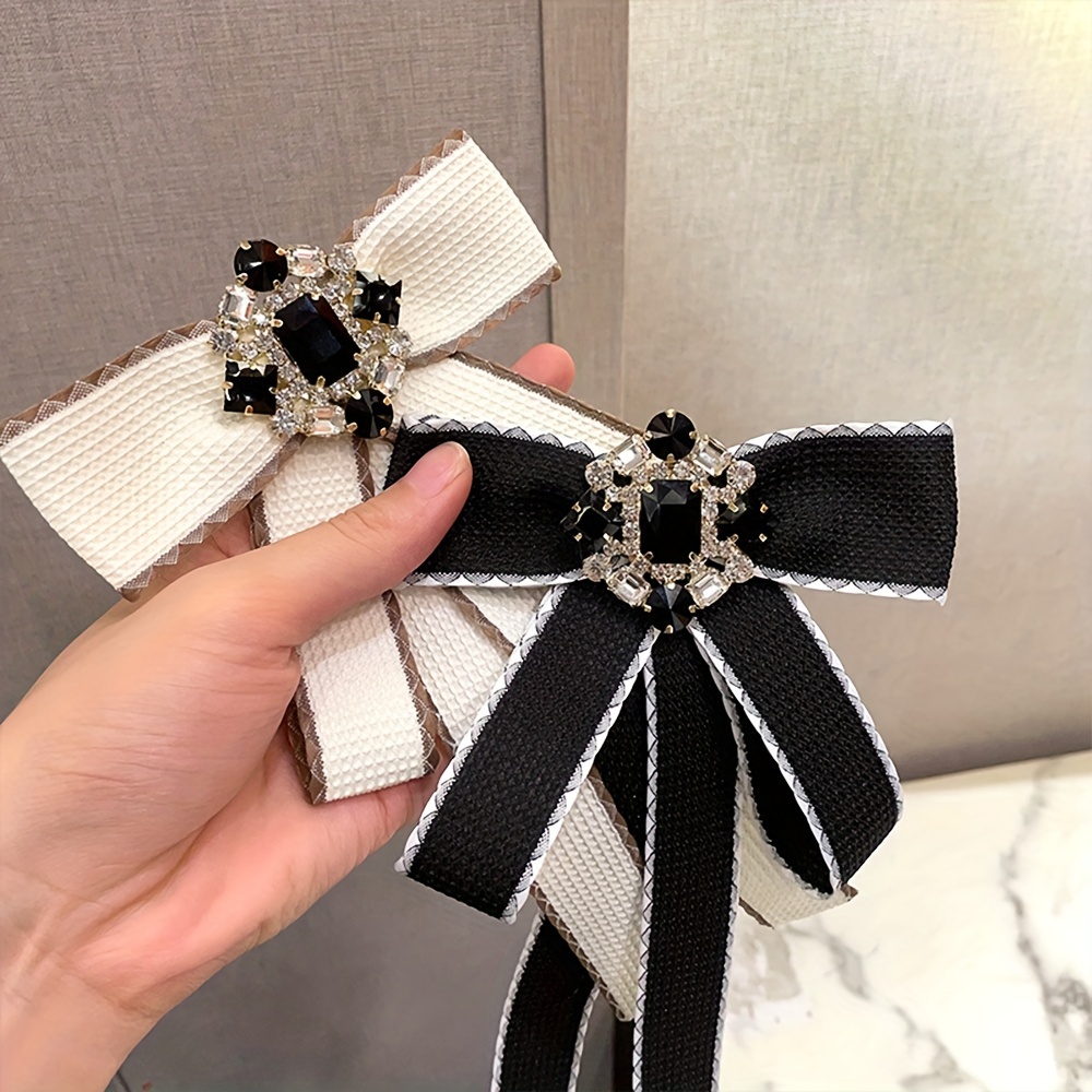 

Chic Minimalist Bow Tie & Brooch Set - For School Uniforms, Formal Wear &