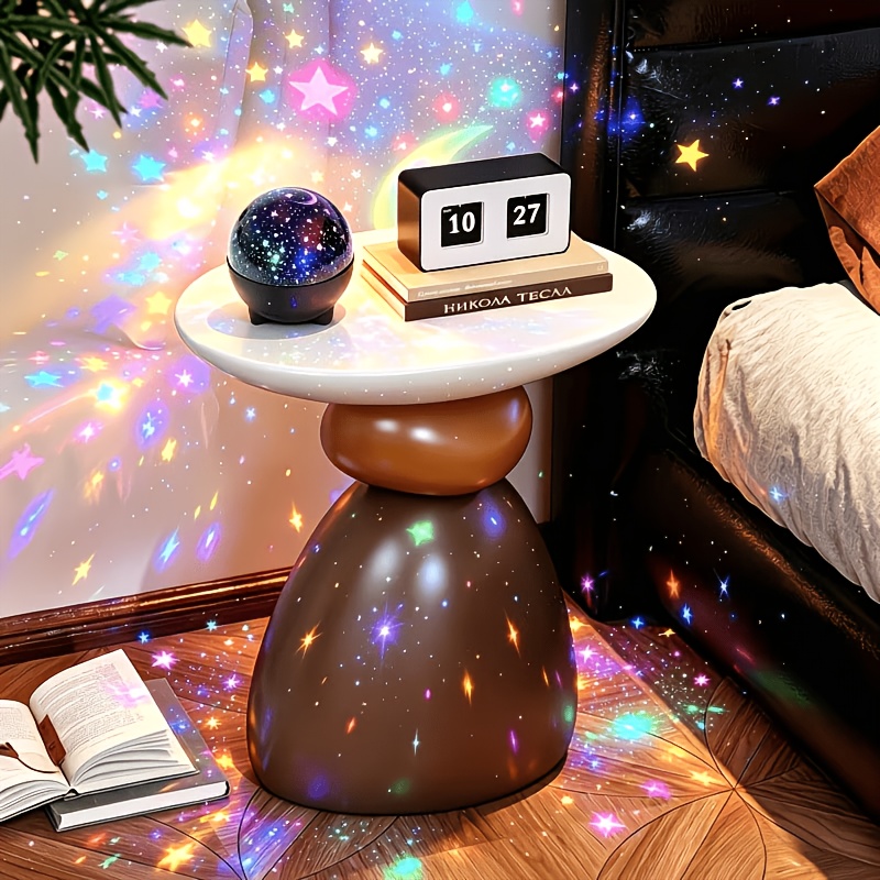 TEMU 1pc Projection Lamp, Star And Moon Light, Color-changing 360° Rotating Lamp, Romantic Birthday Valentine's Day Gift, Usb Powered Bedroom Decor,