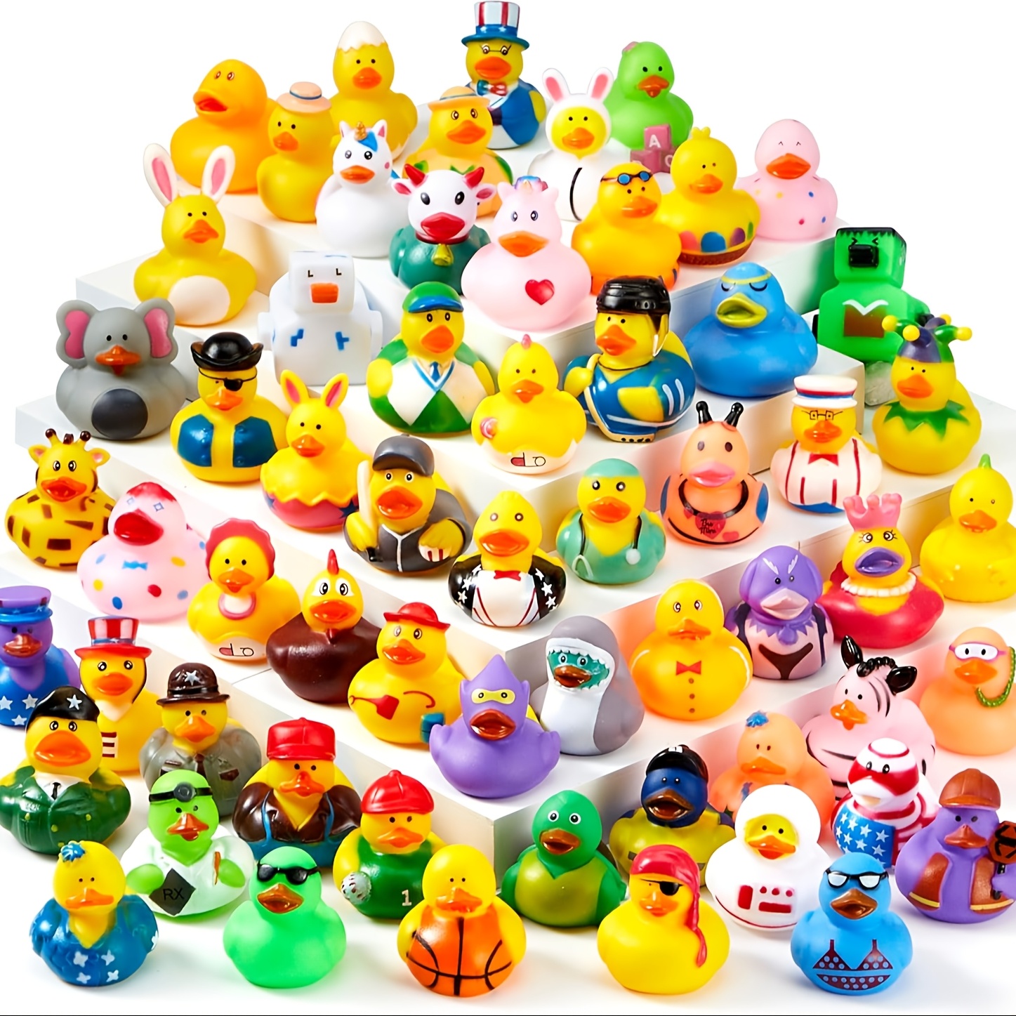 

12/24pcs, Rubber Ducks, Random Assortment Hummingbird Ducks Bulk, Mini Rubber Duckies, Birthday Gifts Party Favors