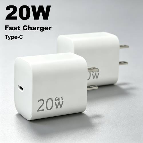imagen del artículo cargador rápido tipo c de 20w, adaptador de corriente para tablet gan, cabezal de carga rápida pd, para iphone 17/16/15/14/13/12 pro max, ipad, galaxy, tablets xiaomi, huawei, auriculares electrónicos, smartwatches y dispositivos electrónicos