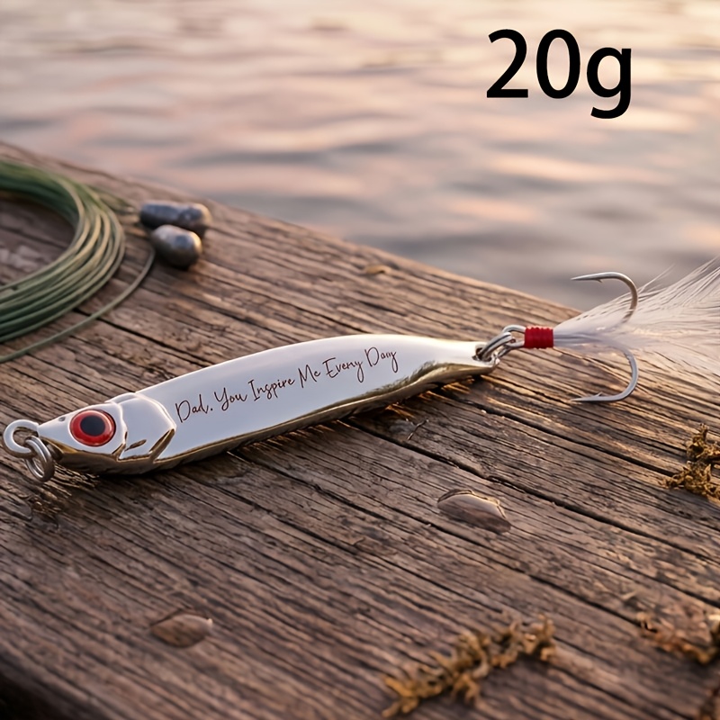 TEMU Personalized Engraved Fishing Lure Suitable For Dad Or Husband Gift - Custom Name/text/symbol Lure, Saltwater/freshwater Compatible Tackle,