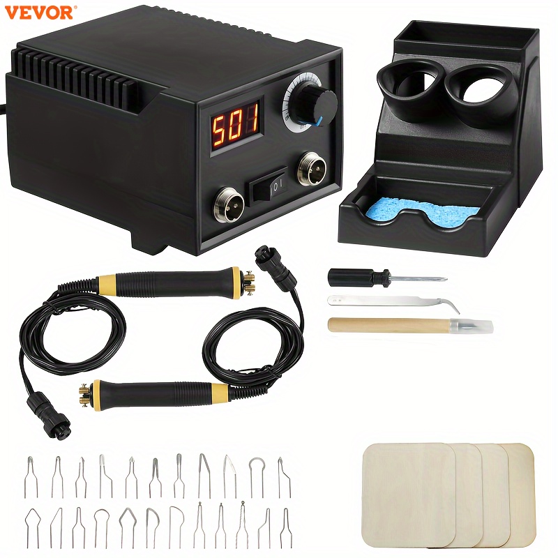 

Vevor Wood Kit, 200-700°c, Display, 2 Pyrography , 23 , Pen , Wood , Screwdriver, , Knife,