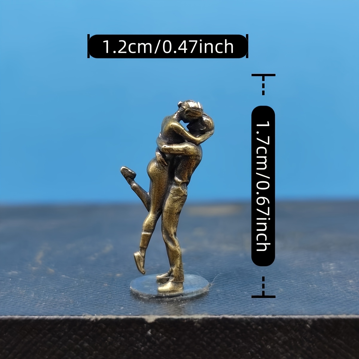 TEMU Statuette in Ottone Micro in Auto Decorazione Pitturabile , Miniatura Statua Metallo da , Micro Tavolo di Sabbia Accessorio Bonsai, Decorazione
