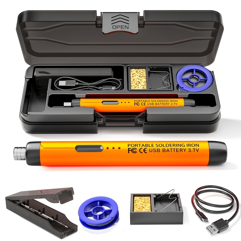 Punta de soldadura de radio USB, pluma de soldar recargable de 8W de bajo voltaje portátil de 5V, mini herramienta doméstica para soldadura manual de bricolaje