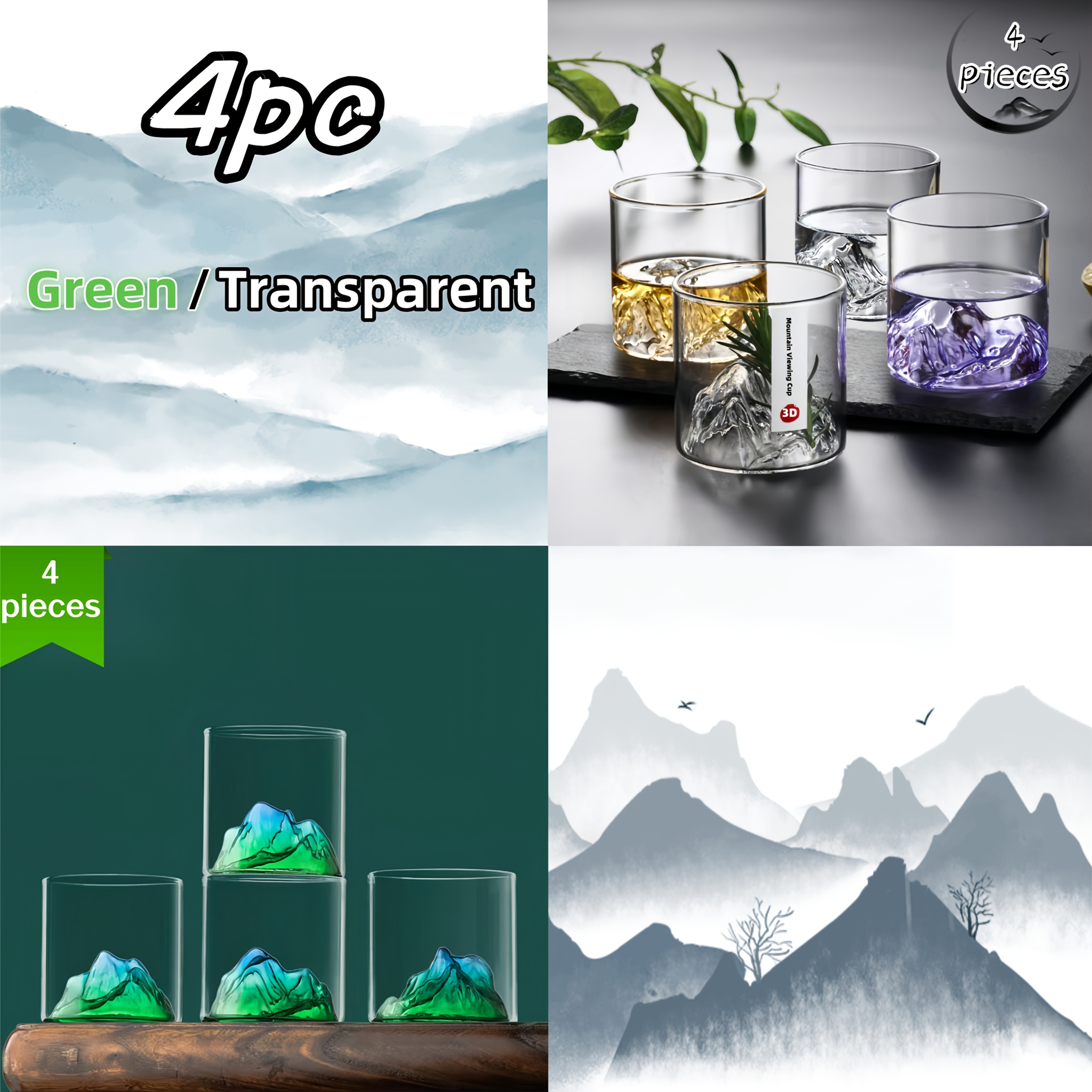 mountain glass sold on Temu United States