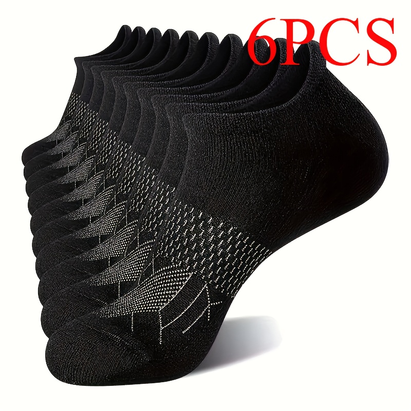 TEMU 6pcs Women's Compression Socks (3 Pairs) - Arch Support Low Cut Ankle Socks, Warm, Moisture-wicking, Breathable Athletic Casual Socks, Multiple