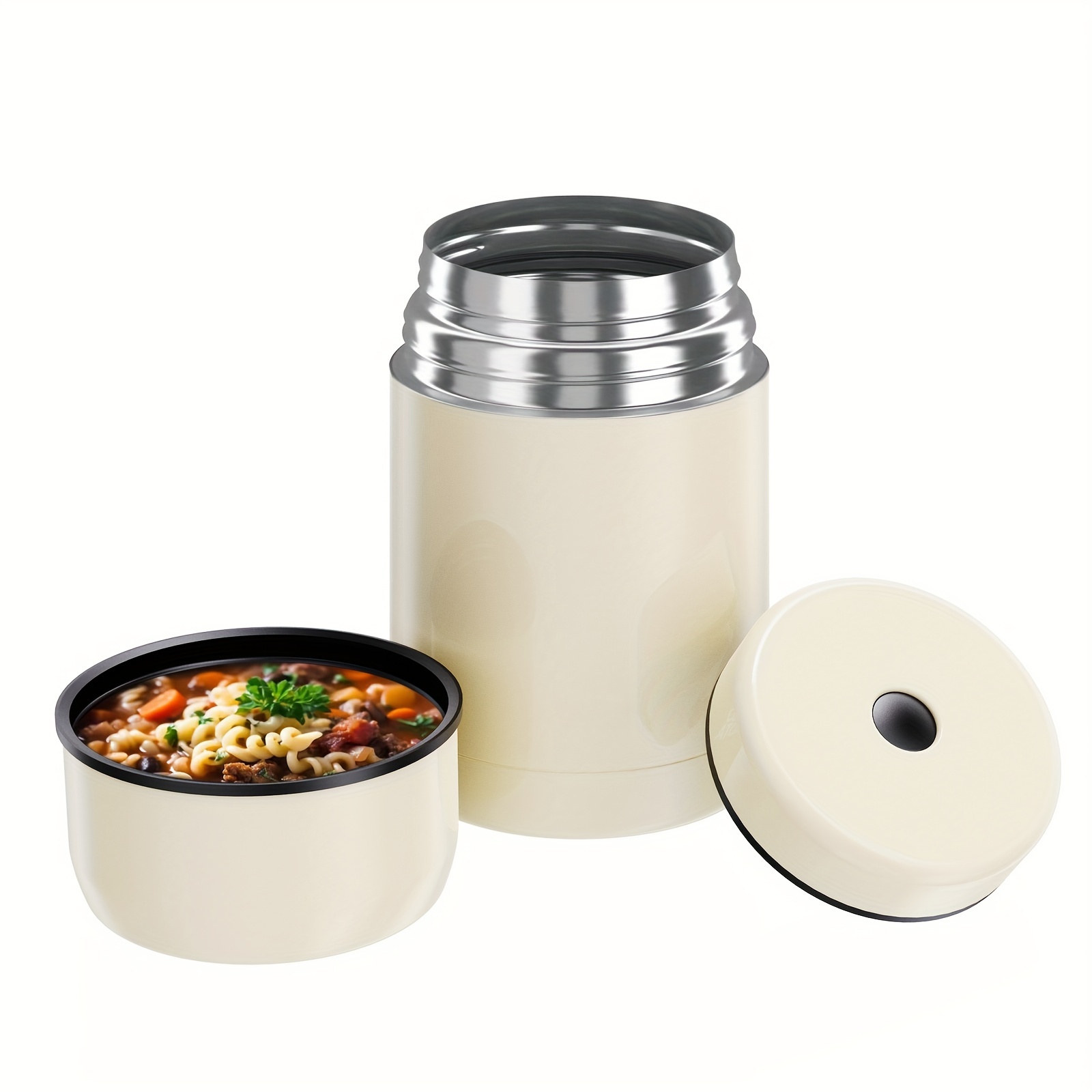 

Vacuum Insulated Stainless Steel Lunch Food Containers 27oz, Wide Mouth Soup For Hot Food, Leak Proof Food Jar For School Office Travel