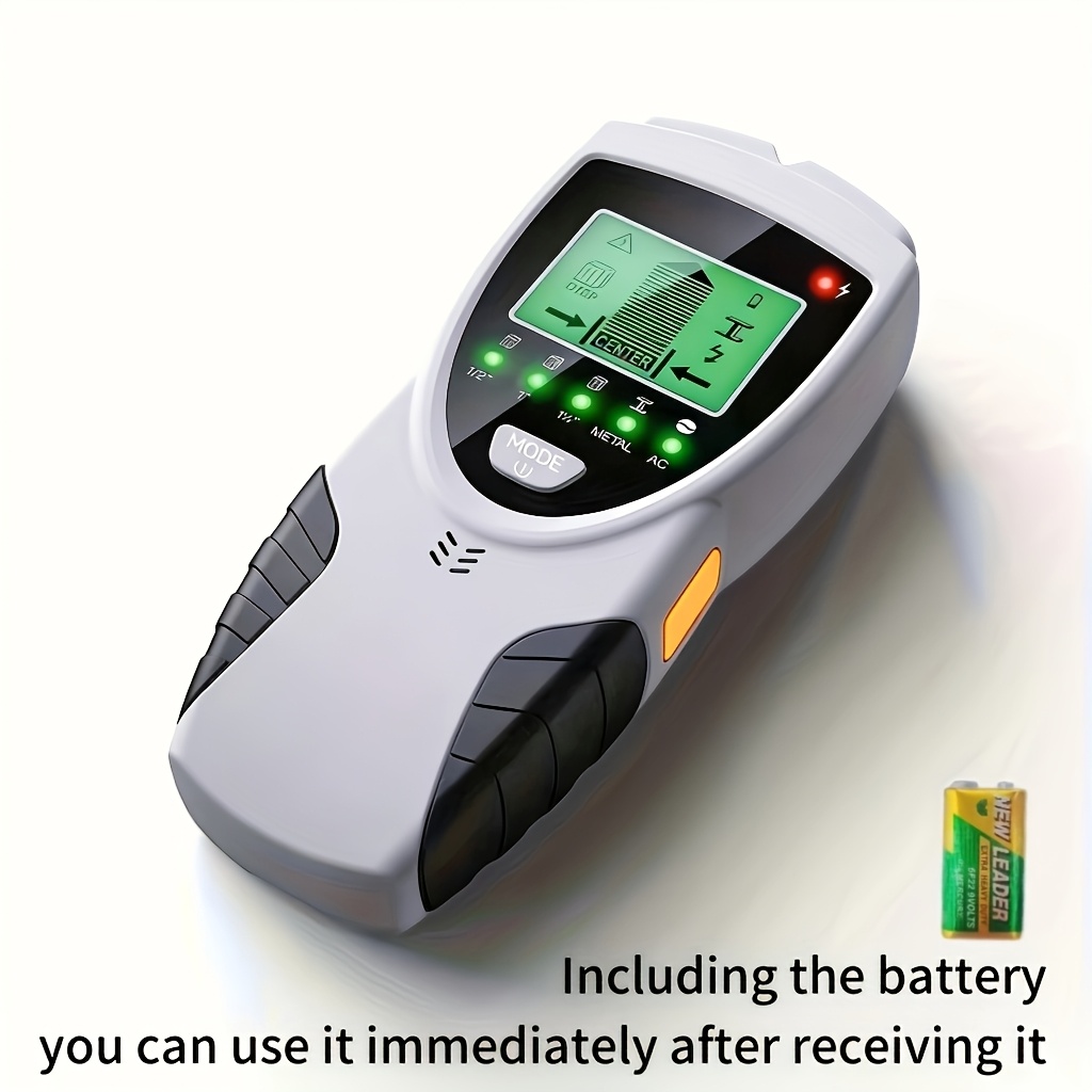 Stud Finder Wall Scanner With Battery- 5 In 1 Stud Detector With Intelligent Microprocessor Chip And Hd Lcd Display, Stud Sensor Beam Finders For And Edge Of Wood Ac Wire Metal Studs Joist Pipe