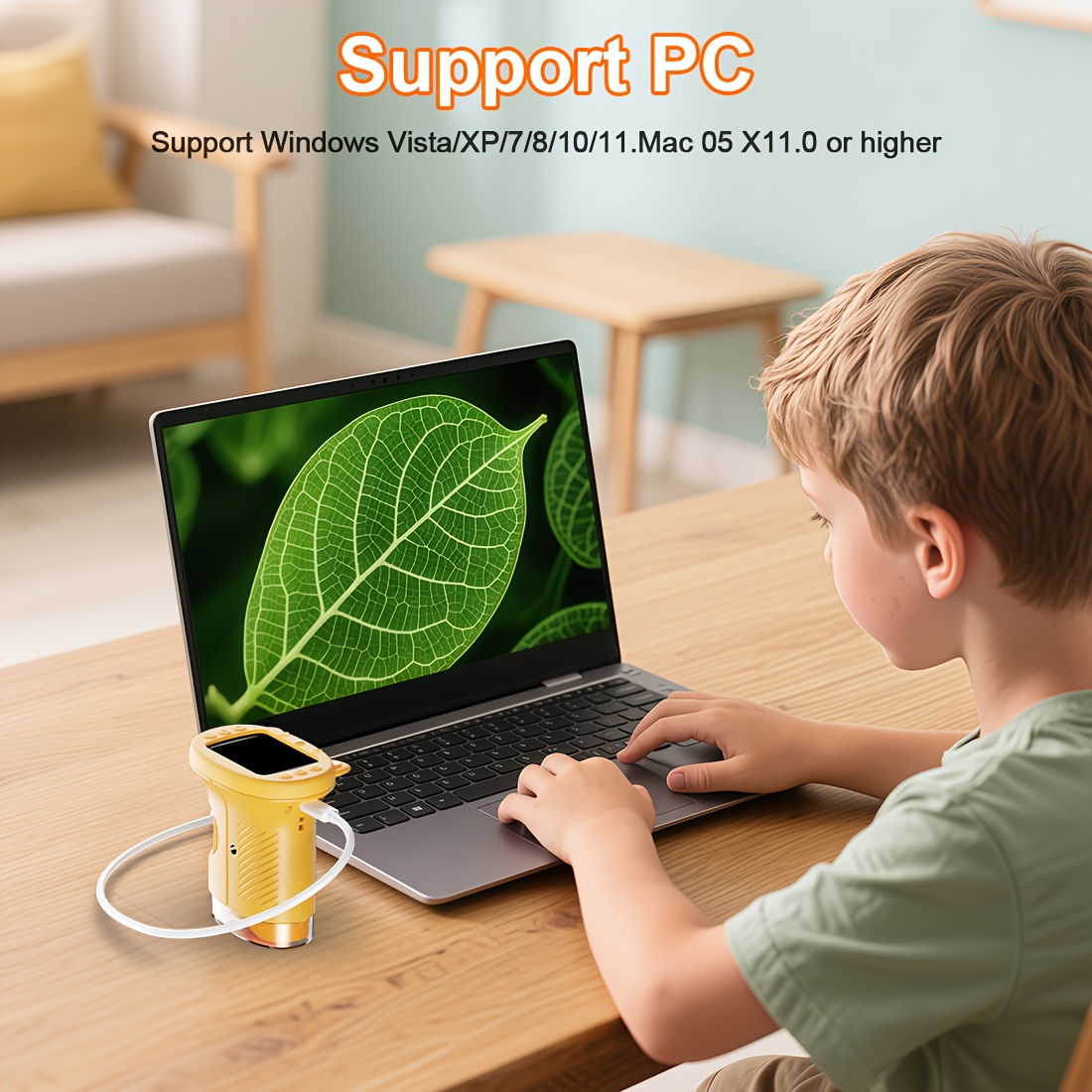  usb microscope 2 4 inch ips screen handheld digital microscope back to school gift high definition pocket portable mini kids microscope camera compatible with pc cute science educational suitable for children and students aged 3 christmas and birthday present Product details 7