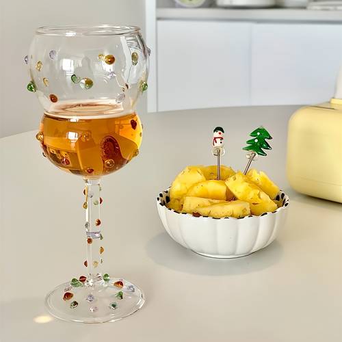 item picture goblet with colored rivet wine glass flute with embossed pattern suitable for whiskey cocktails bars and ideal for home use christmas