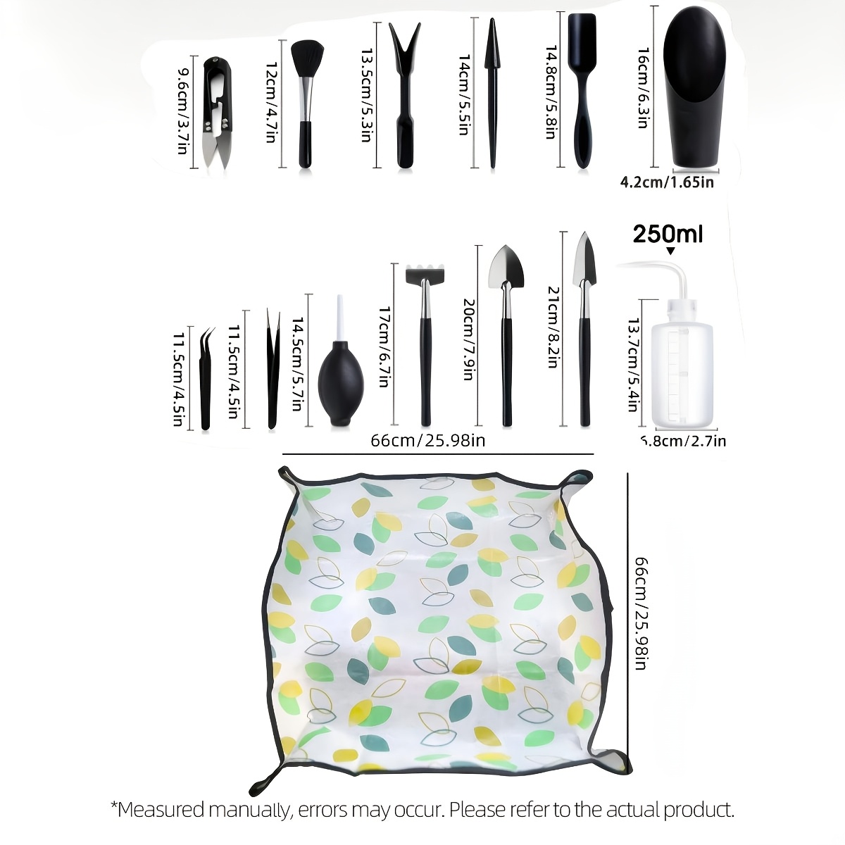 TEMU Ensembles de 6/14 pièces d'outils de jardinage pour plantes succulentes et tapis de repotage - Ensemble d'outils de potage et de de plantes,