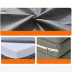 folding memory foam mattress with washable linen cover standard size zippered closure woven pattern multipurpose cushion for camping hiking and outdoor activities machine washable no electricity needed christmas present