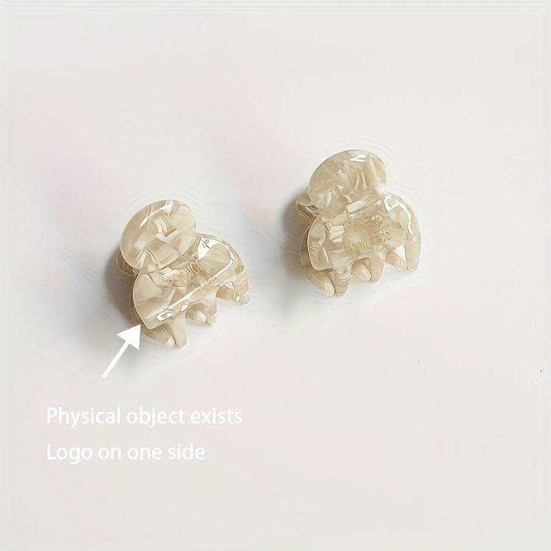 Image of 2pcs/set Mini Acetate Hair Claw Side Pins Small Size Shark Clip Sweet Cute Elegant Hairpin Hair Clips Women Hair Additions