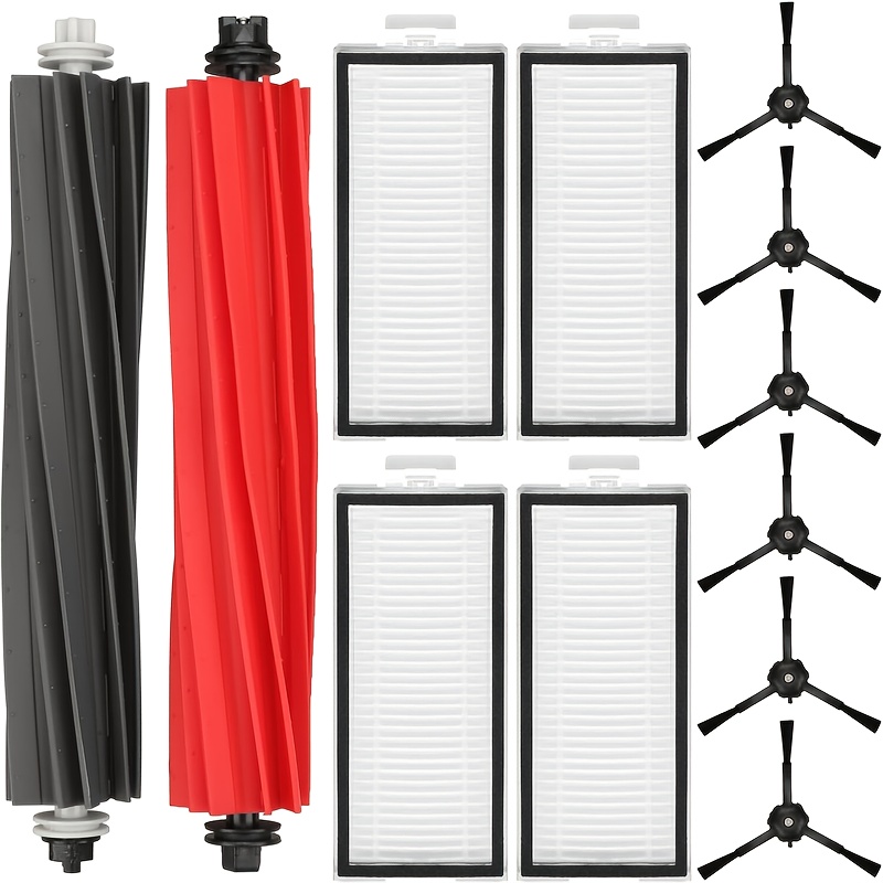 TEMU Kit de accesorios para aspiradora robot Q5 Pro, Q5 Pro+ (Plus), Q5 Max, Q5 Max+, Q5 y Q8 Max con 12 piezas de repuesto: 2 cepillos , 4 filtros