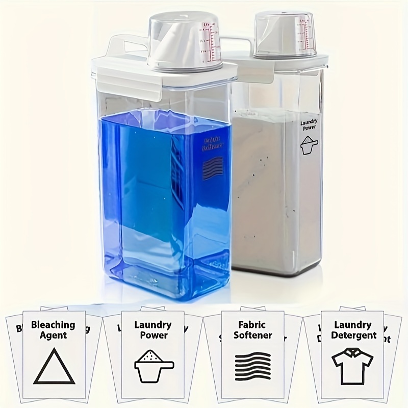 

1pcs -free Plastic Detergent Dispenser Refillable Lid, - Container, Freestanding , No Needed For Use - Gel// Softener Organizer