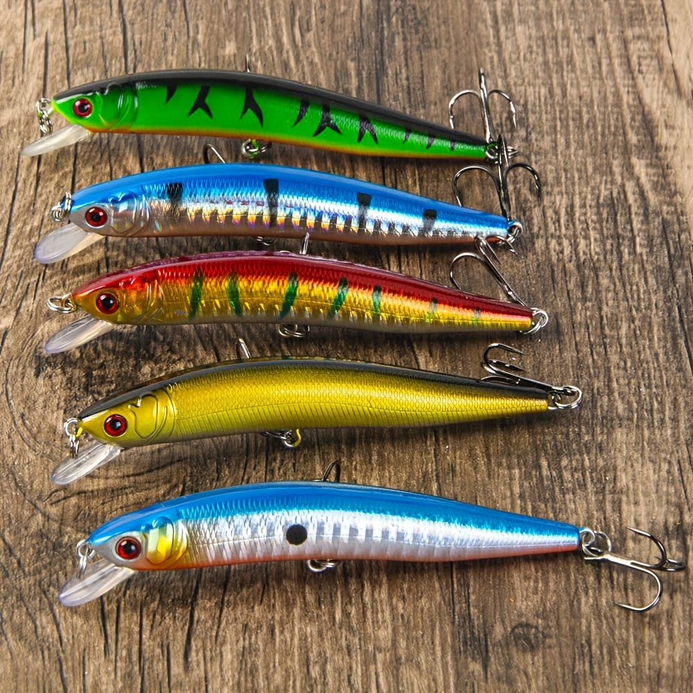 Image of 5pcs 9.5cm/3.74in 8.5g Floating Minnow Fishing Lures Pesca Wobbler Artificial Bait Freshwater Pike Trout Swimbait Fishing Additions