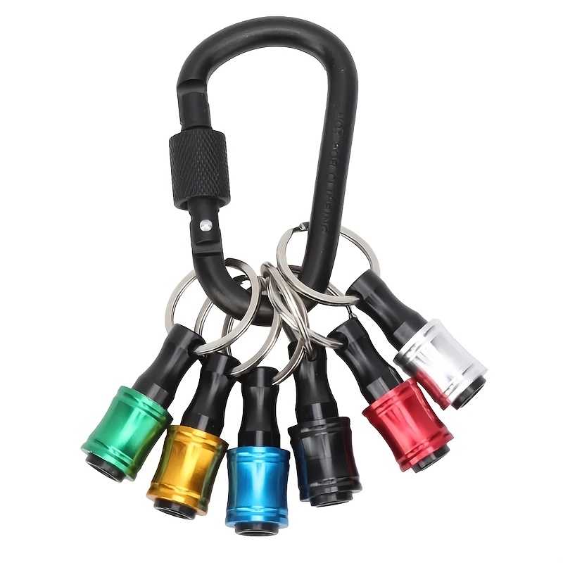 Homefish Upgrade Push To Unlock 6pcs 1/4 Inch Hex Shank Screwdriver Bits Holder Light-weight Extension Bar